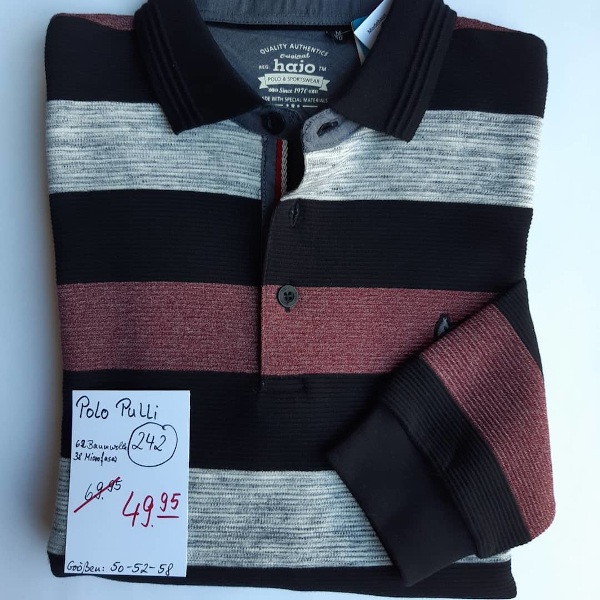 Herren Polo Stay Fresh vino grau - hajo