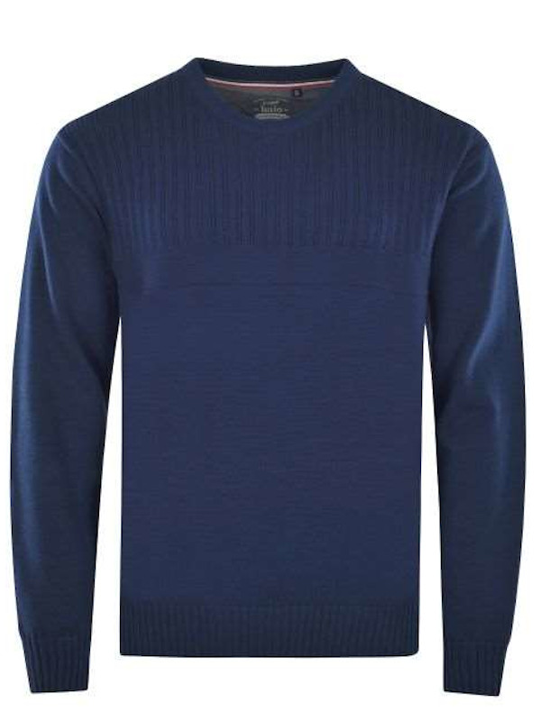 Herren Pulli admiralsblau Baumwollmix hajo