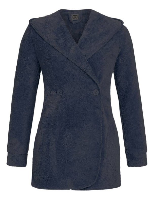 Warme Flauschjacke mit Kapuze midnightblue RINGELLA