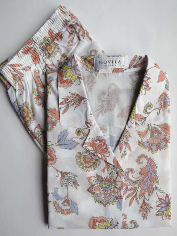 Damen Pyjama Nora Baumwolle Batist Paisley NOVILA