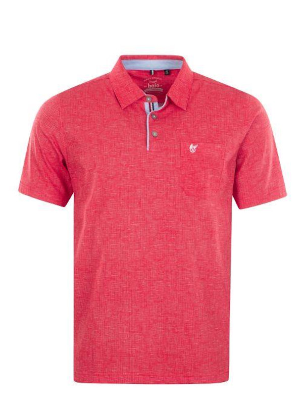 Herren Poloshirt Leinenstruktur Lavarot hajo