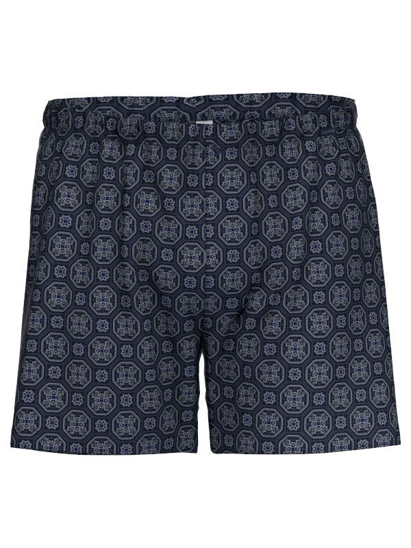 Boxershort 100% Baumwolle marine Muster AMMANN