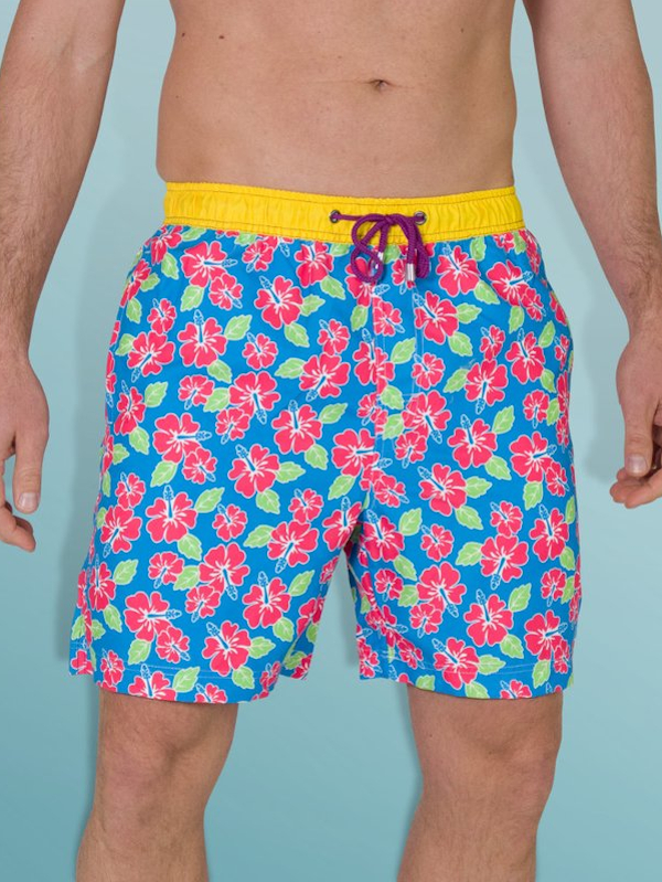 Badeshort HAWAIIN FLOWERS unabux