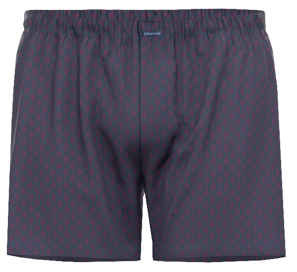 Boxershort "Michael" marine bordeaux Bio Baumwolle AMMANN