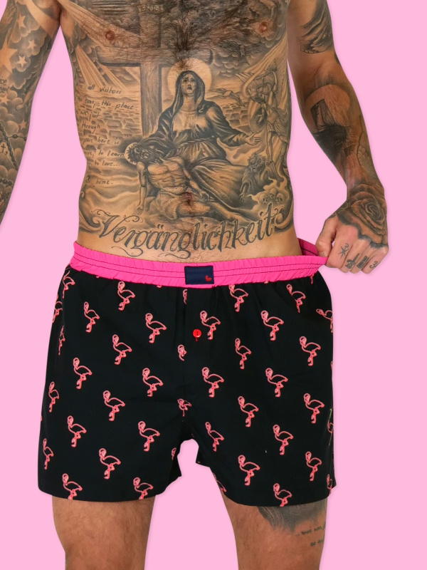 %%% Boxershorts NEONLIGHT FLAMINGO  unabux