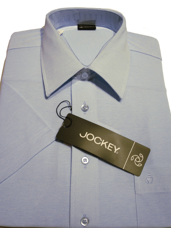 JOCKEY Jerseyhemd 1/2 Arm OXFORD Feinpiqué hellblau