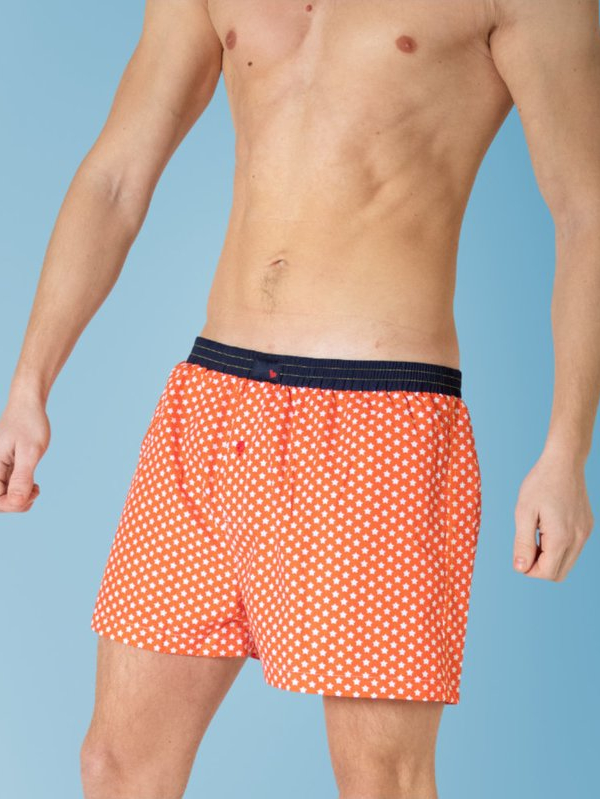 %%% unabux Boxershort ORANGE STARS