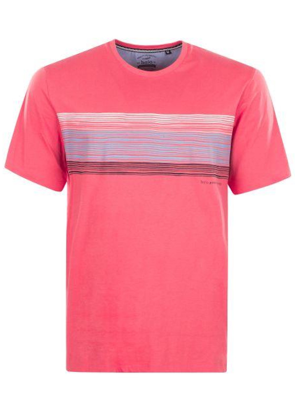 Herren T-Shirt 100% Baumwolle Lachsrot hajo