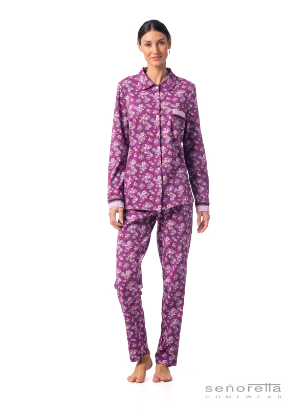 Pyjama 100% Baumwolle Beere SENORETTA