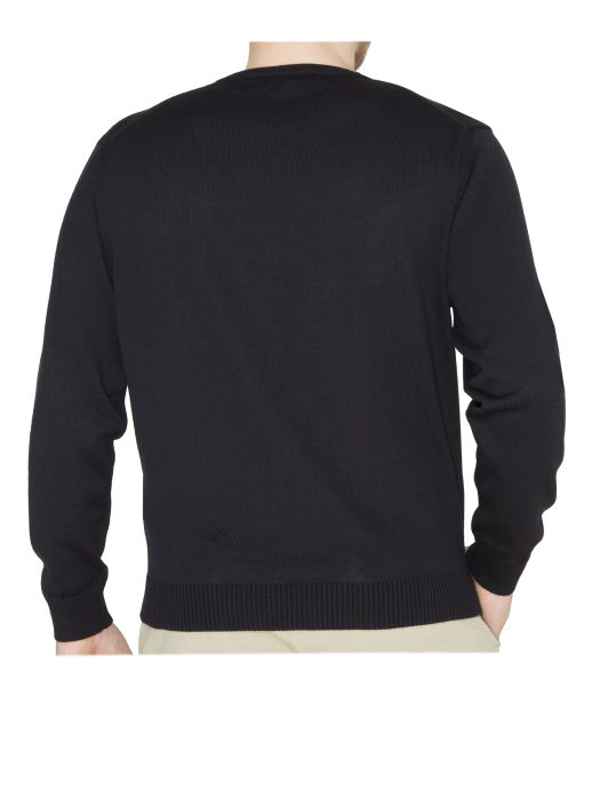 Herren Pullover Merinowolle / Baumwolle marineblau hajo