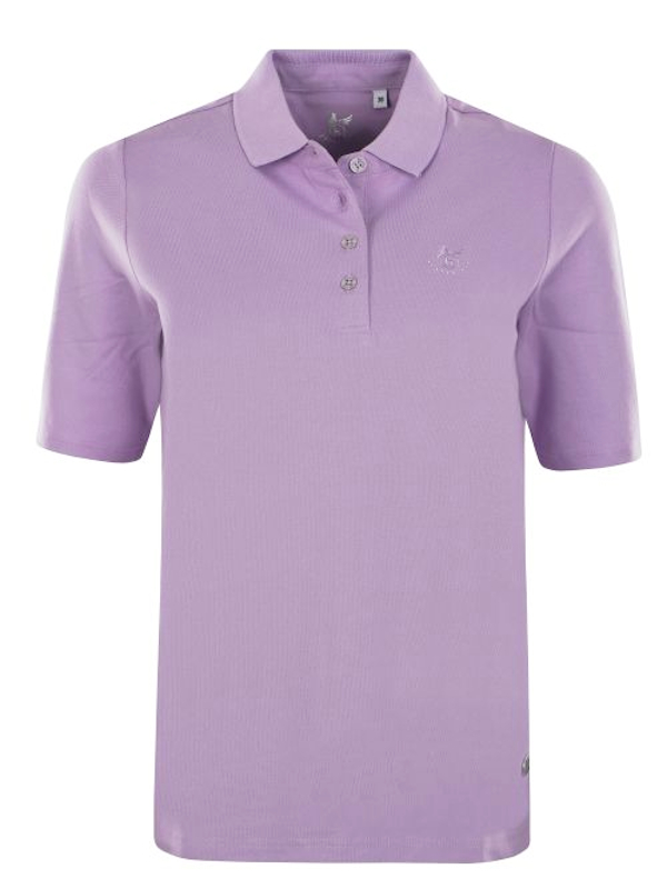 Damen Piqué Poloshirt lavendel hajo