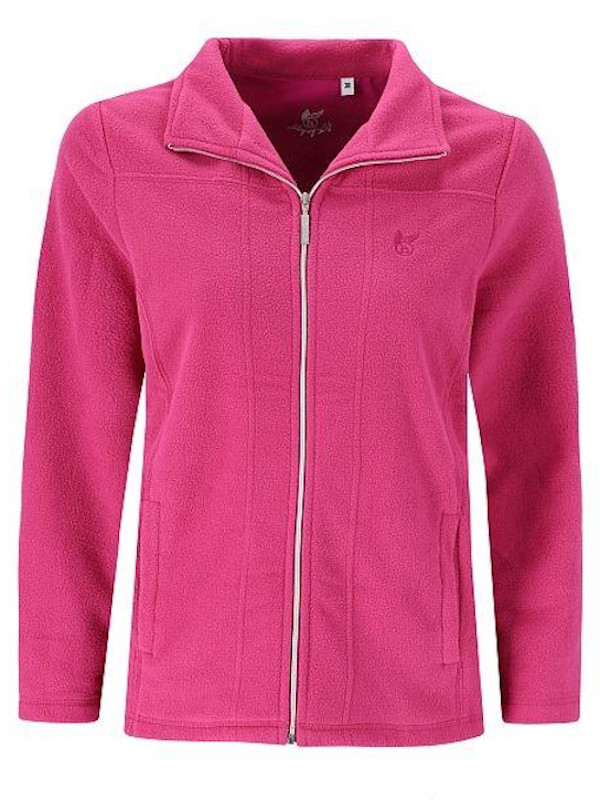 schicke Fleece Jacke purpur hajo Damen