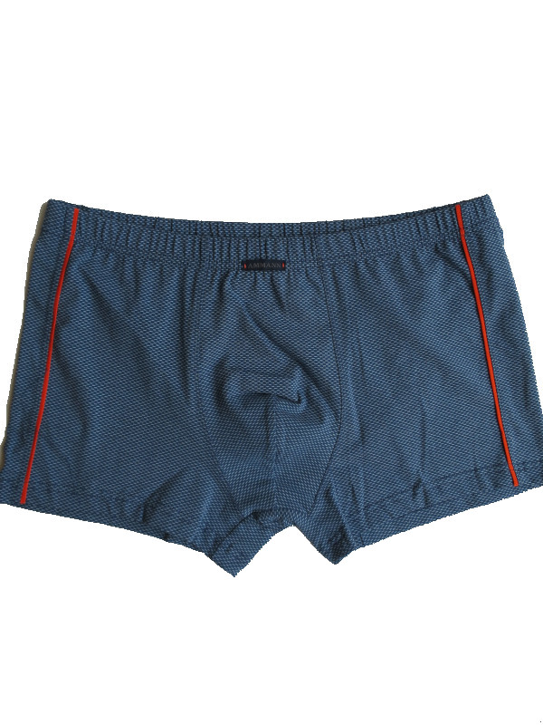 Retro-Short blau gemustert Bio Baumwolle AMMANN