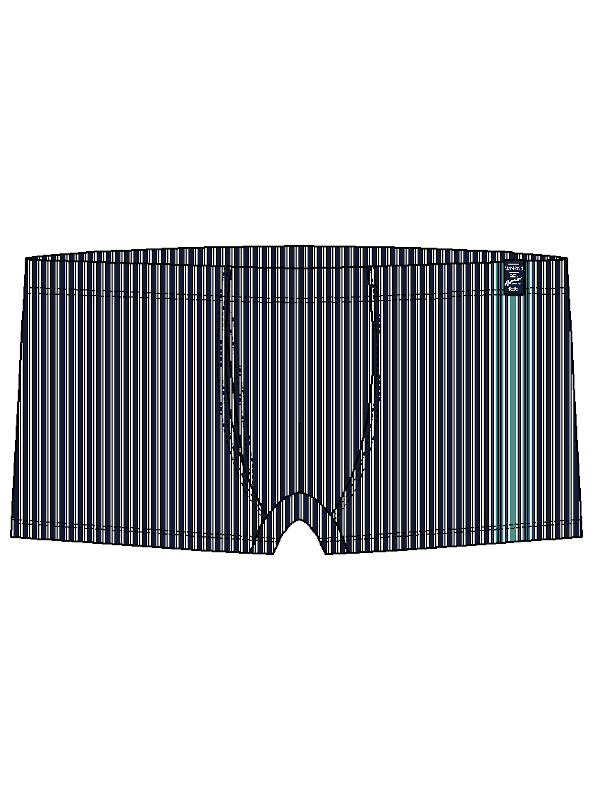 Retro-Short marine mint Streifen  Bio Baumwolle AMMANN