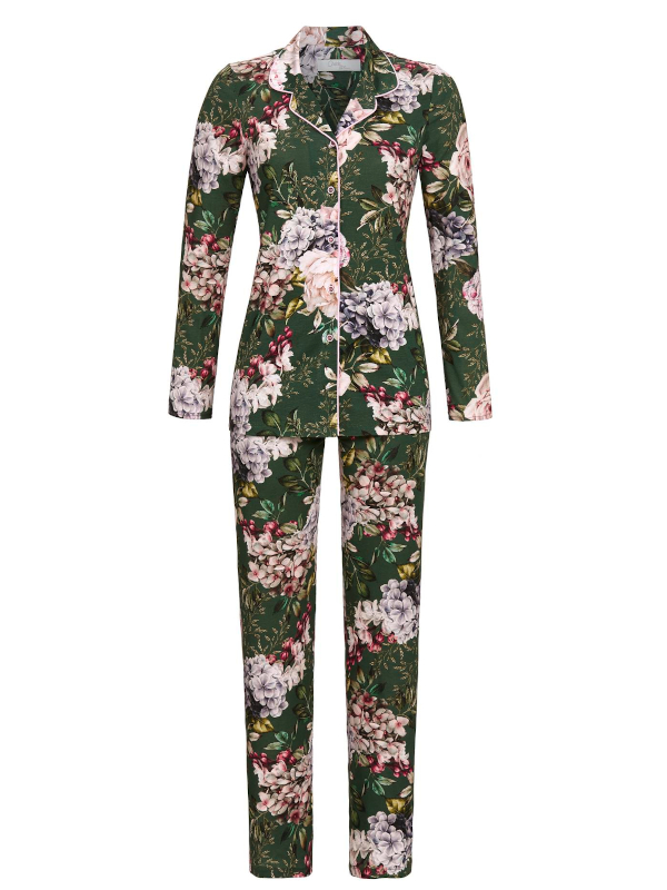 Damen Pyjama "Green Flowers" RINGELLA